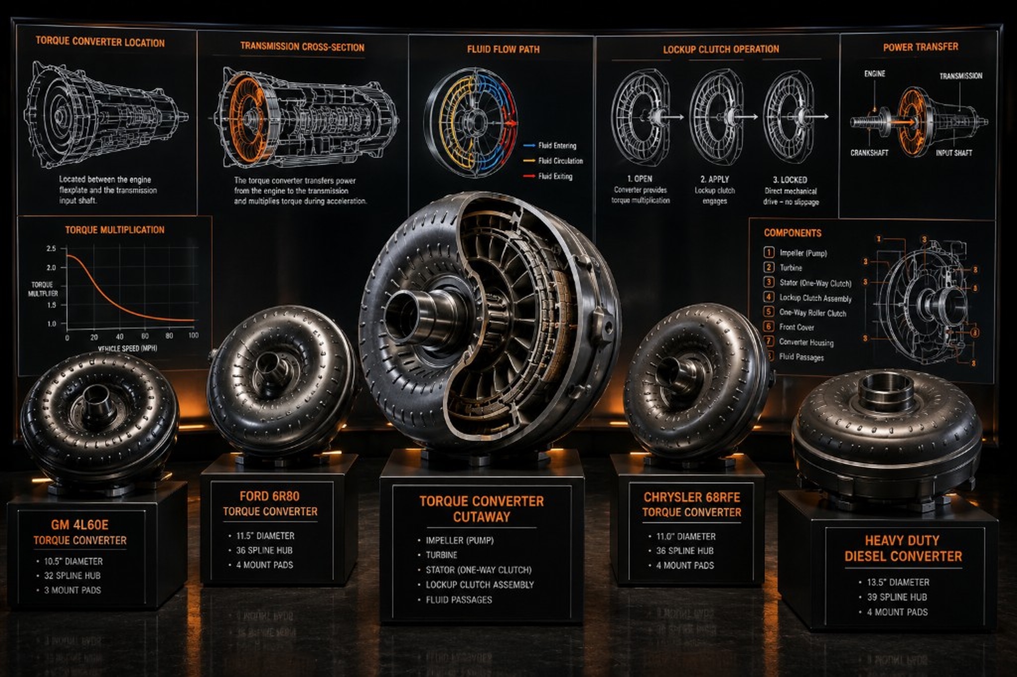 Torque Converter Identification Guide: Impeller, Turbine, Stator & Lockup Explained
